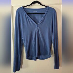 American Eagle Outfitters Long Sleeve Blue Top